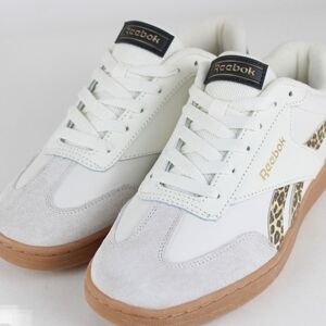 Reebok White and Leopard Sneakers (Free Sunglasses) with Purchase.